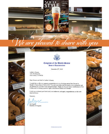 Letter to LaMar's on Reader's Choice Award for Best Donut | CO, KS, NE, MO