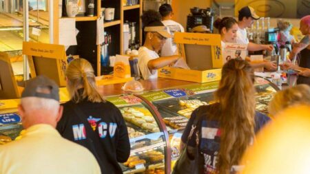 Photo of LaMar's employees working in store | Current job openings | LaMar's Donuts | AZ, CO, NE, MO, KS